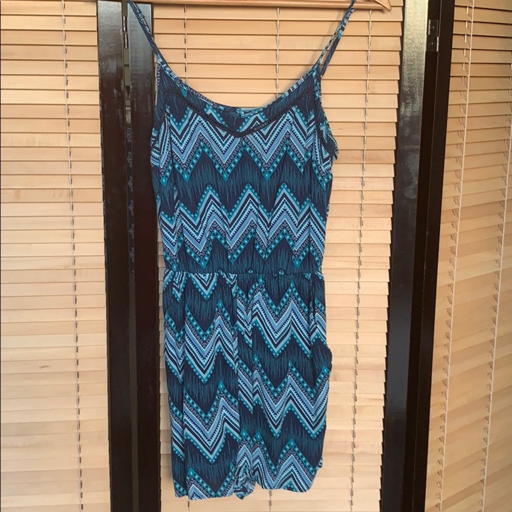 Aztec pattern romper with pockets